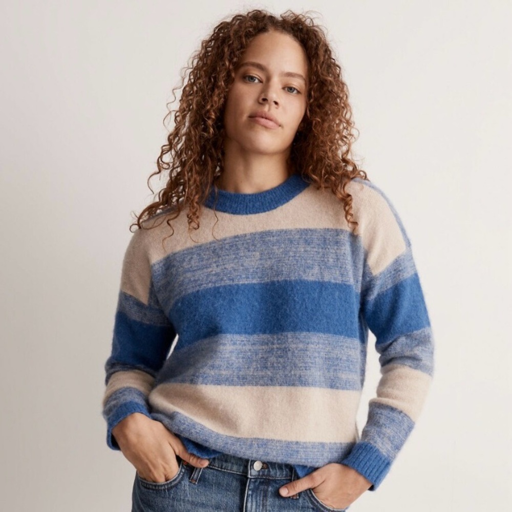 Madewell Space-Dyed Otis Pullover Wool Sweater | Small